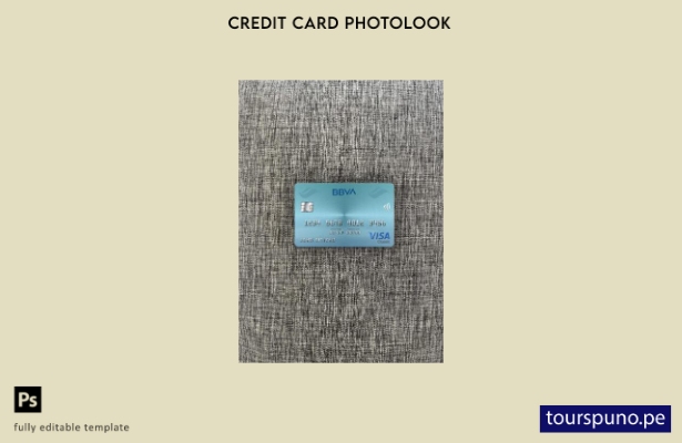 listo para imprimir Venezuela BBVA banco visa tarjeta clásica fotolook plantilla
