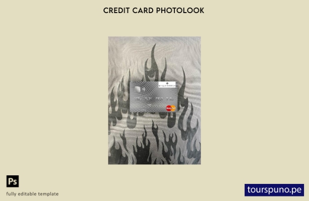 listo para imprimir plantilla frontal de Uruguay Banque Heritage mastercard phot