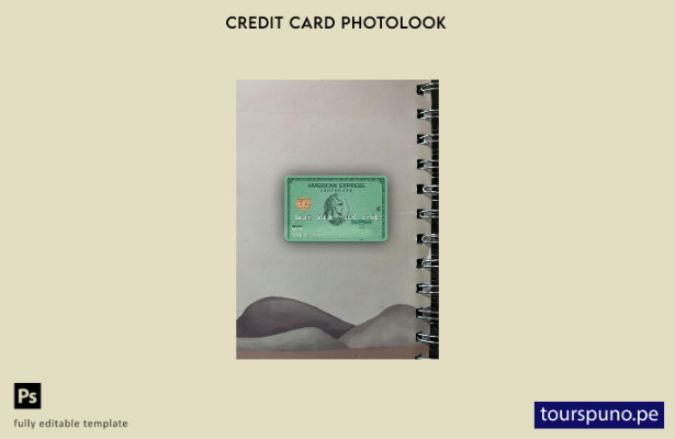listo para imprimir plantilla frontal de apariencia fotográfica de tarjeta verde