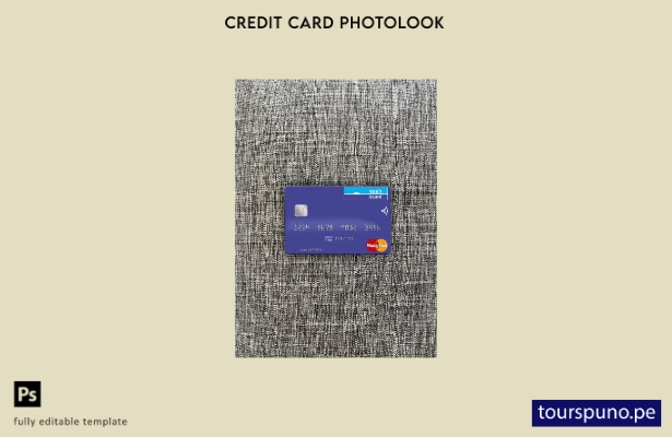 listo para imprimir plantilla frontal de aspecto fotográfico de Mastercard Leumi