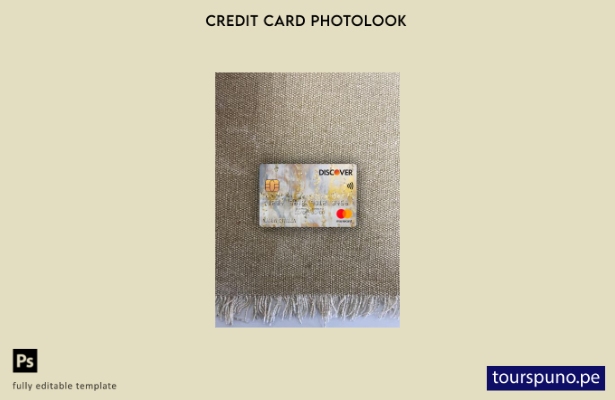 listo para imprimir plantilla frontal de aspecto fotográfico de Mastercard d 140