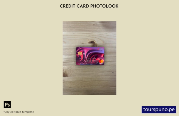 listo para imprimir plantilla frontal de aspecto fotográfico de Mastercard d 156