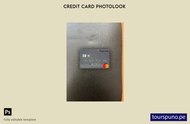 listo para imprimir plantilla frontal de aspecto fotográfico de Mastercard d 159