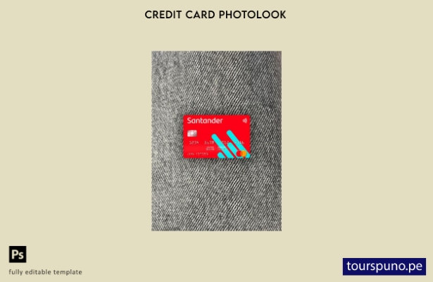 listo para imprimir plantilla frontal de aspecto fotográfico de Mastercard d 162