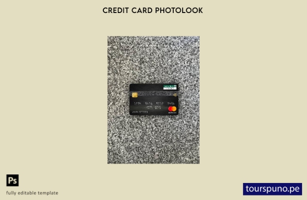 listo para imprimir plantilla frontal de aspecto fotográfico de Mastercard de Sr