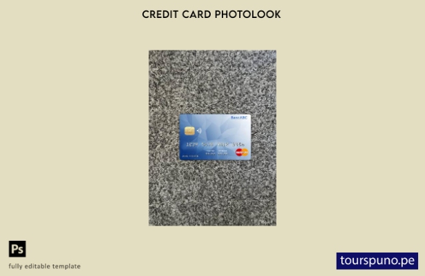 listo para imprimir plantilla frontal de aspecto fotográfico de Mastercard de 19