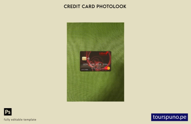 listo para imprimir plantilla frontal de aspecto fotográfico de Mastercard de 22