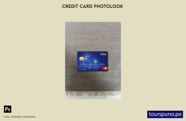 listo para imprimir plantilla frontal de aspecto fotográfico de Mastercard de 25