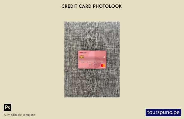 listo para imprimir plantilla frontal de aspecto fotográfico de Mastercard de 41