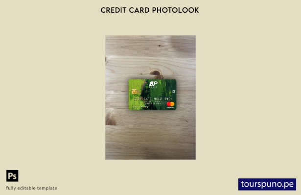 listo para imprimir plantilla frontal de aspecto fotográfico de Mastercard de 51