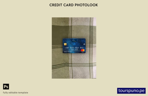 listo para imprimir plantilla frontal de aspecto fotográfico de Mastercard de 52