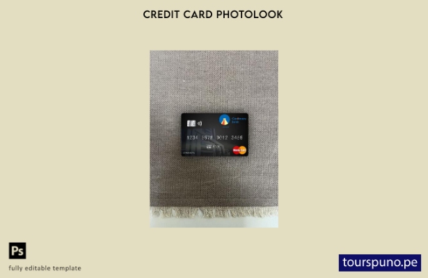 listo para imprimir plantilla frontal de aspecto fotográfico de mastercard d 118