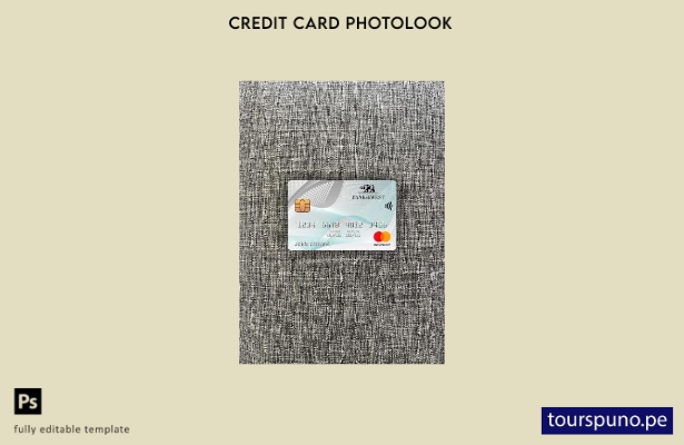listo para imprimir plantilla frontal de aspecto fotográfico de mastercard d 130