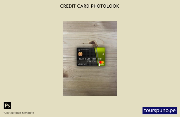 listo para imprimir plantilla frontal de aspecto fotográfico de mastercard d 136