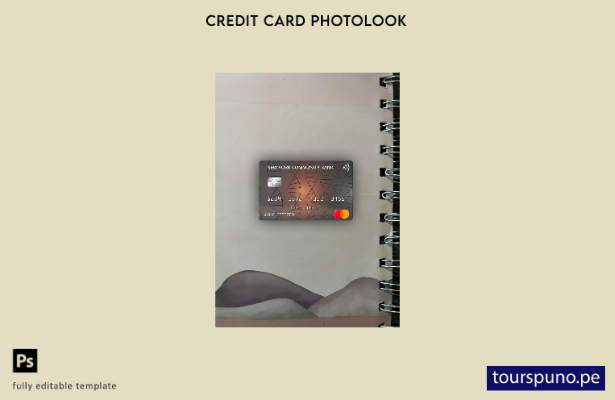 listo para imprimir plantilla frontal de aspecto fotográfico de mastercard d 157