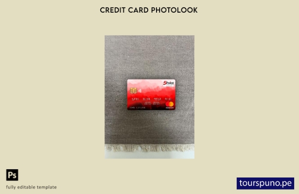 listo para imprimir plantilla frontal de aspecto fotográfico de mastercard d 167