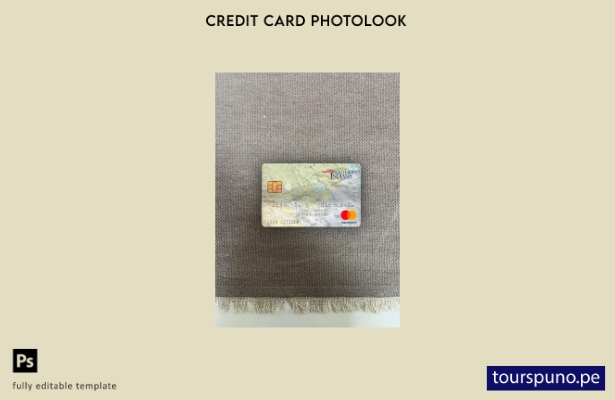listo para imprimir plantilla frontal de aspecto fotográfico de mastercard d 168