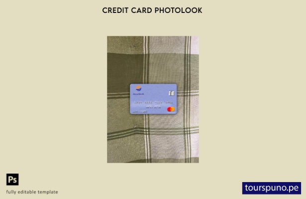 listo para imprimir plantilla frontal de aspecto fotográfico de mastercard de Aw
