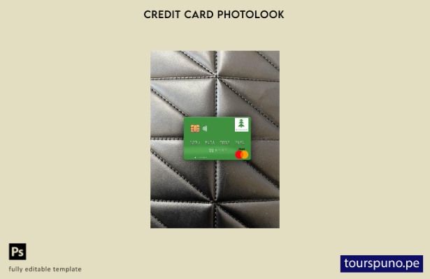 listo para imprimir plantilla frontal de aspecto fotográfico de mastercard de Ed