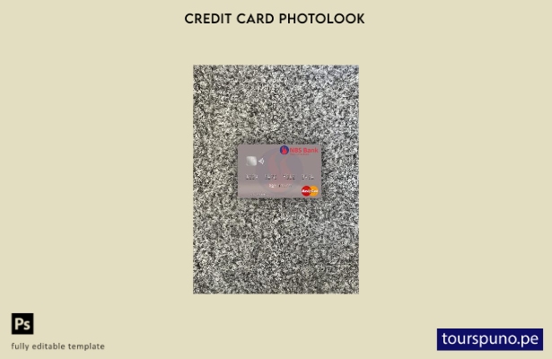 listo para imprimir plantilla frontal de aspecto fotográfico de mastercard de Ma