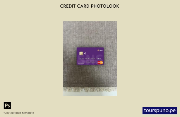 listo para imprimir plantilla frontal de aspecto fotográfico de mastercard de SN