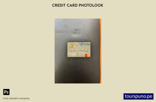 listo para imprimir plantilla frontal de aspecto fotográfico de mastercard de Zi