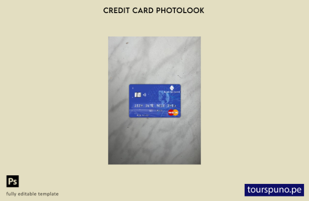 listo para imprimir plantilla frontal de aspecto fotográfico de mastercard de 13