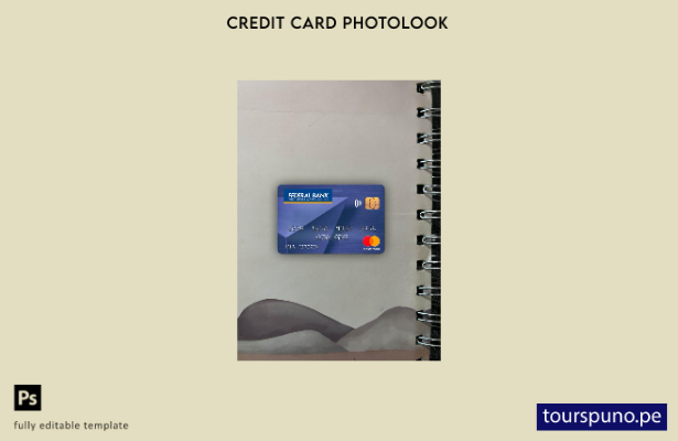 listo para imprimir plantilla frontal de aspecto fotográfico de mastercard de 40