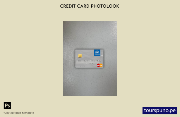 listo para imprimir plantilla frontal de aspecto fotográfico de mastercard de 42