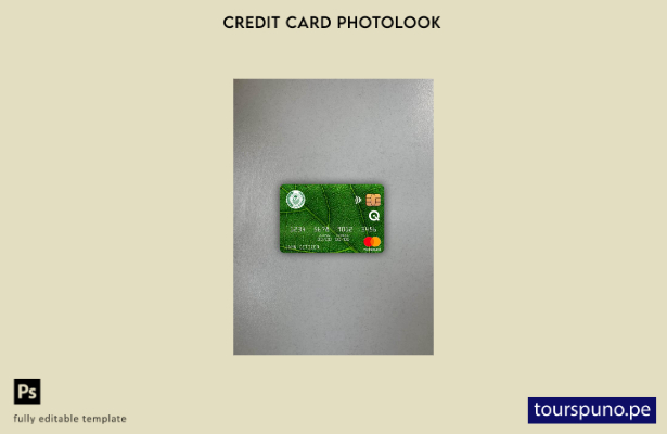 listo para imprimir plantilla frontal de aspecto fotográfico de mastercard de 45