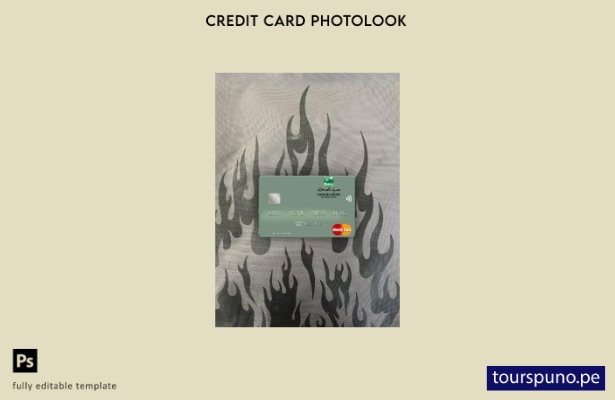 listo para imprimir plantilla frontal de aspecto fotográfico de mastercard de 66