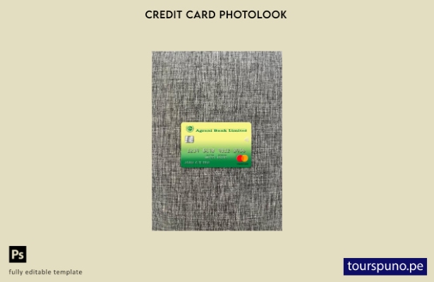 listo para imprimir plantilla frontal de aspecto fotográfico de mastercard del 9