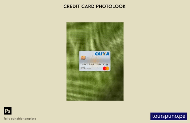 listo para imprimir plantilla frontal de aspecto fotográfico de tarjeta de déb 3