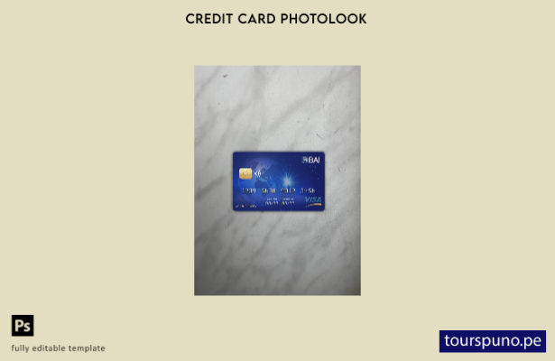 listo para imprimir plantilla frontal de aspecto fotográfico de tarjeta visa  63