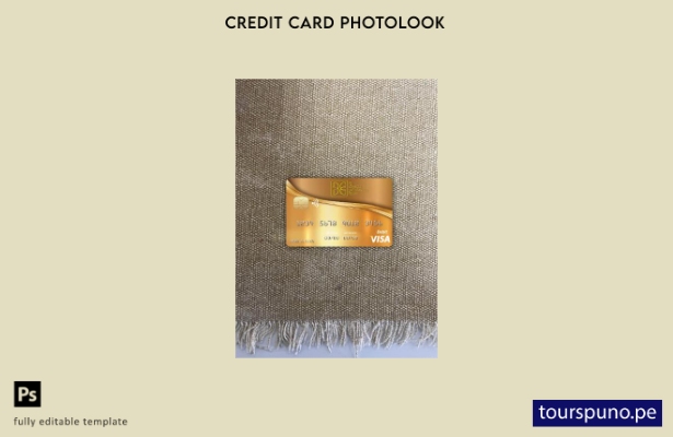 listo para imprimir plantilla frontal de aspecto fotográfico de tarjeta visa  77