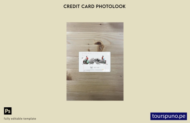 listo para imprimir plantilla frontal de aspecto fotográfico de tarjeta visa A 5