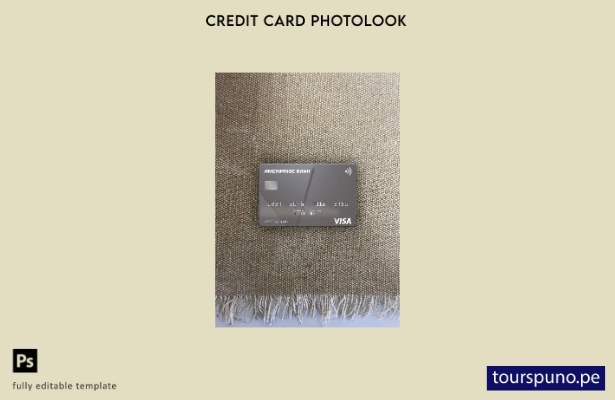 listo para imprimir plantilla frontal de aspecto fotográfico de tarjeta visa Ame