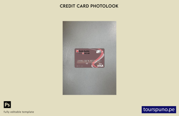 listo para imprimir plantilla frontal de aspecto fotográfico de tarjeta visa Aus