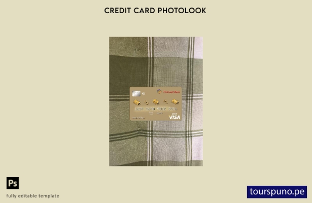 listo para imprimir plantilla frontal de aspecto fotográfico de tarjeta visa b 1
