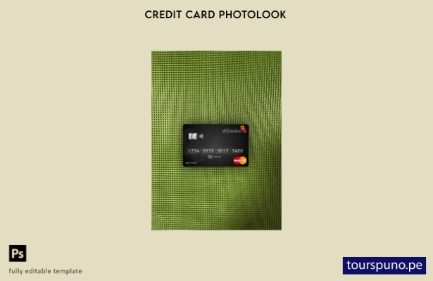 listo para imprimir plantilla frontal de aspecto fotográfico mastercard de Pakis