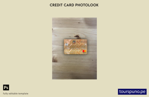 listo para imprimir plantilla frontal de aspecto fotográfico mastercard del B 12