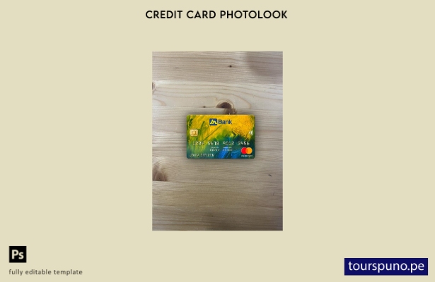 listo para imprimir plantilla frontal de aspecto fotográfico mastercard del Ba 6