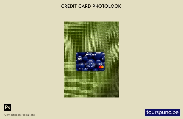 listo para imprimir plantilla frontal de photolook de mastercard del banco Inbur