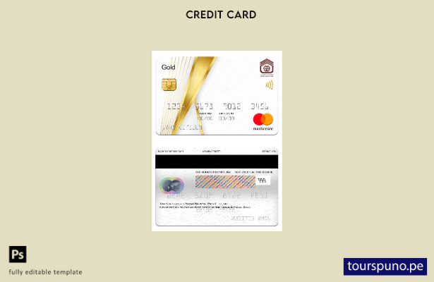 lista para imprimir la plantilla dorada mastercard del Banco Nacional de Sudán