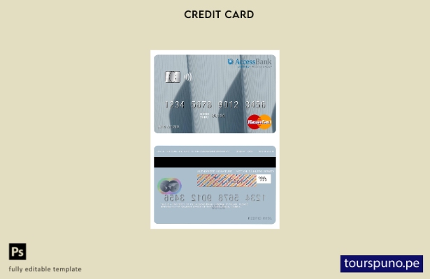 lista para imprimir la plantilla mastercard de Liberia Access Bank