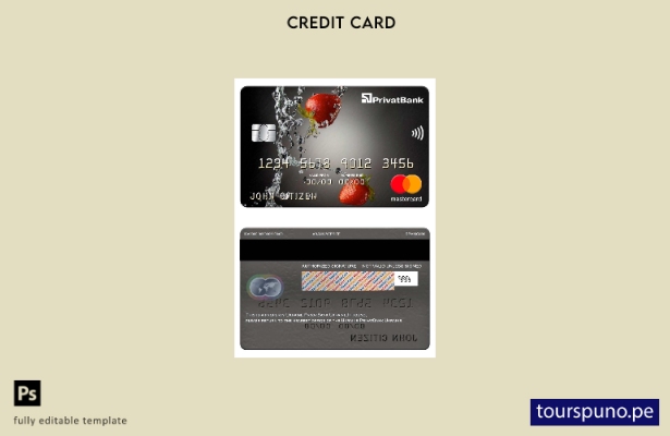 lista para imprimir la plantilla mastercard de Ucrania PrivatBank