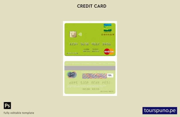 lista para imprimir la plantilla mastercard del Banco Norinchukin de Japón