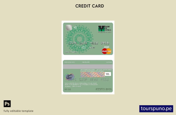 lista para imprimir la plantilla mastercard del Banco de África de Benin