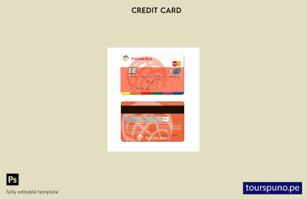 lista para imprimir plantilla de MasterCard de Moldavia ProCredit Bank