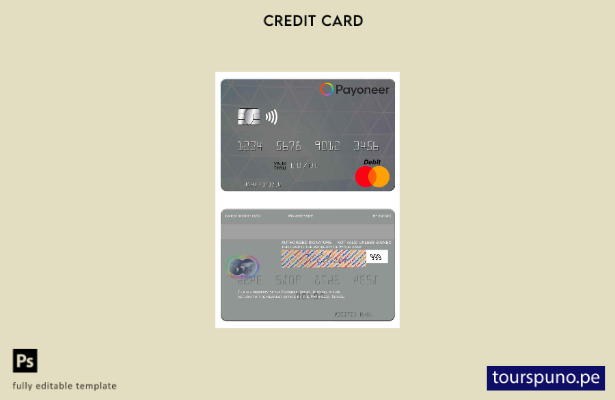 lista para imprimir plantilla de Mastercard Payoneer de EE. UU.